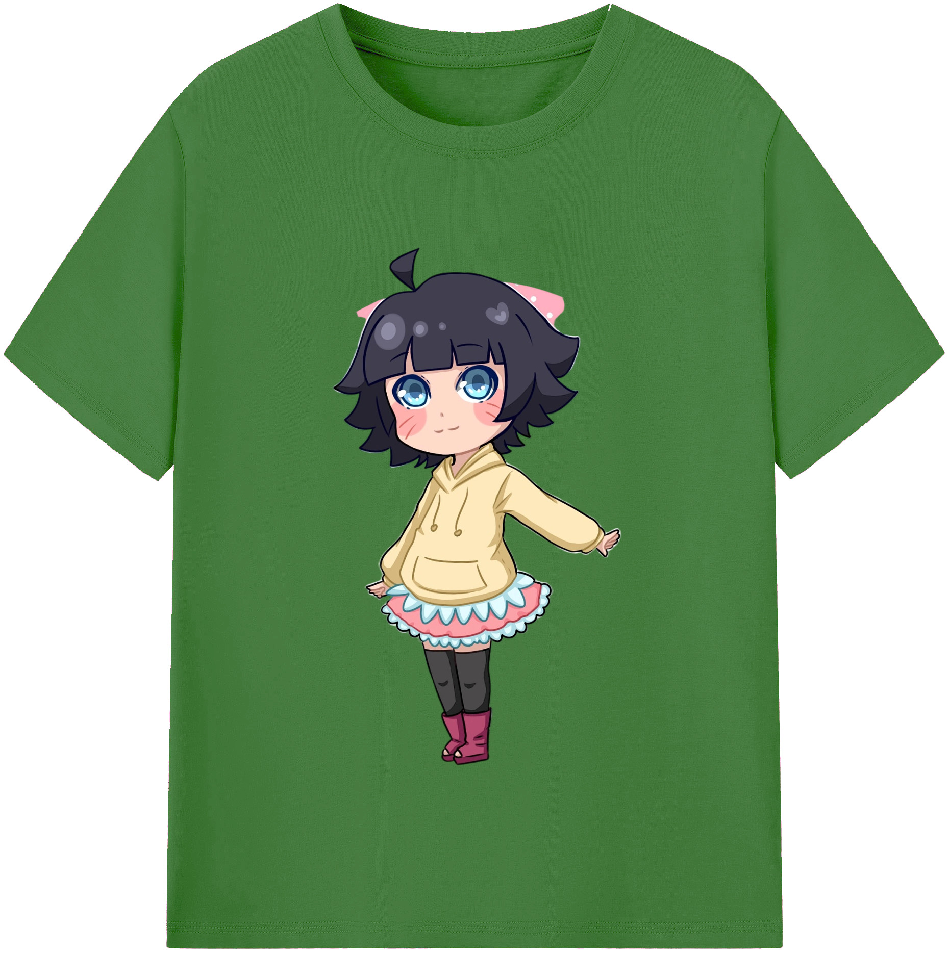 （画像用） NARUTO -ナルト- うずまき ヒマワリ Uzumaki Himawari レディースカジュアルプリントTシャツ（綿100％）